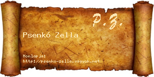 Psenkó Zella névjegykártya